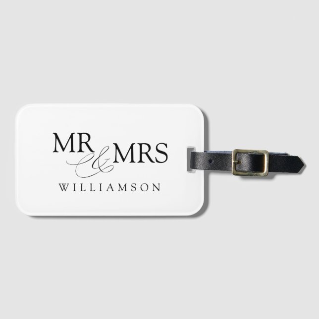 Mr and Mrs Luggage Tag (Front Horizontal)