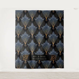 Mr and Mrs Luxury Elegant Art Trendy Deco Pattern Tapestry