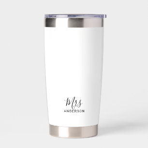Mr and Mrs Modern Script Personalised Insulated Tumbler