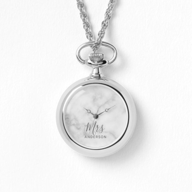 Mr and Mrs | Modern Script Wedding Watch (Front)