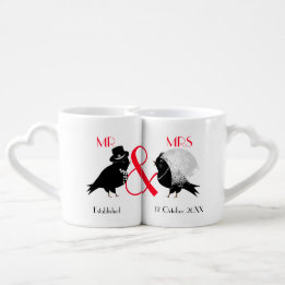 Mr And Mrs Newlywed Couple Personalised Wedding Coffee Mug Set