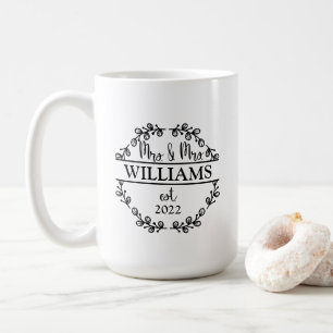 Mr and Mrs Newlywed Personalised Coffee Mug