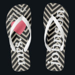 Mr. and Mrs. Personalised Honeymoon with Heart Jandals<br><div class="desc">A perfect design for a beach wedding or for the honeymoon. Change the Mrs. to Mr. to make a coordinating pair.</div>