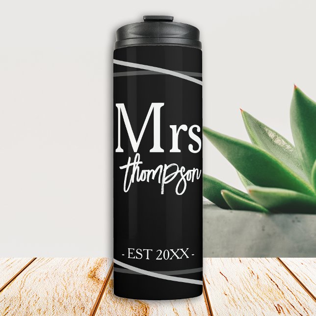 Mr and Mrs Personalised Wedding Gift For Couple Thermal Tumbler (Creator Uploaded)