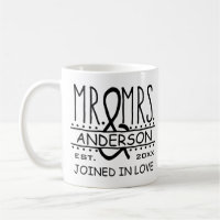Mr and Mrs Personalised Wedding Last Name Date