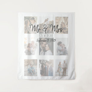Mr and Mrs Photo Wedding Tapestry