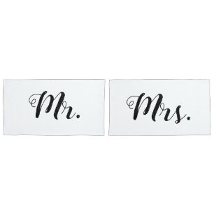"Mr. and Mrs." Pillow Case Set
