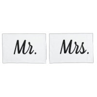 Mr and Mrs pillowcase sleeve for newly weds couple