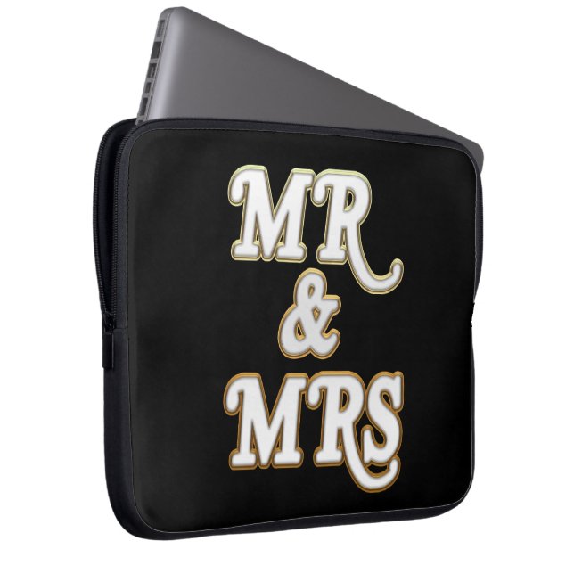 Mr. and Mrs. Protect Your Tech in Style Laptop Sleeve (Front Right)