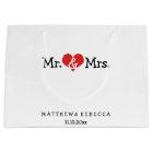 Mr and Mrs Red Heart Wedding Personalised