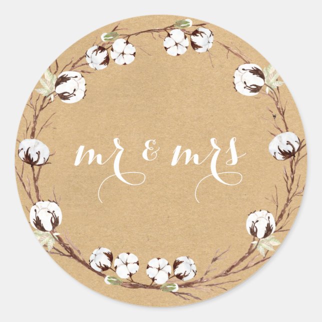 Mr and Mrs Rustic Envelope Seals (Front)