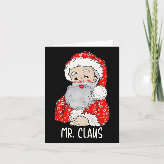 Mr And Mrs Santa Claus Couples Matching Christmas  Card (Front)