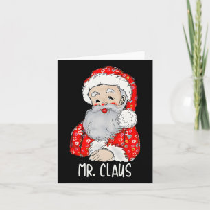Mr And Mrs Santa Claus Couples Matching Christmas  Card