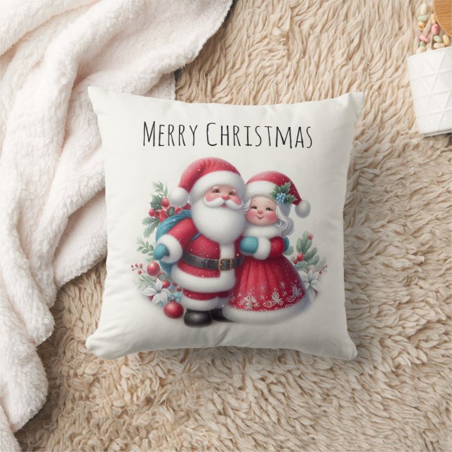 Mr. and Mrs. Santa Claus Cushion (Blanket)