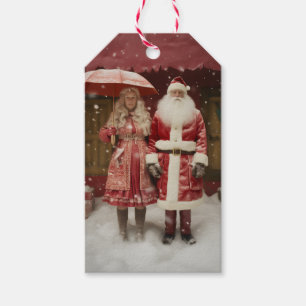 Mr and Mrs Santa Claus Gift Tags