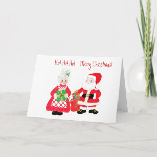 Mr. and Mrs. Santa Greeting Card