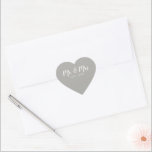 Mr and Mrs Script Established Wedding Heart Sticker<br><div class="desc">Our Mr and Mrs script sticker is perfect to add to wedding favours,  party favours,  decor etc.</div>