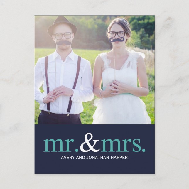 MR. AND MRS. Thank You Postcard (Front)