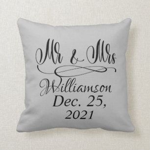 Mr. And Mrs. Throw Pillow