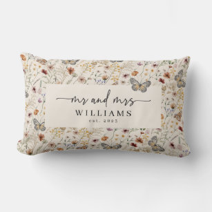 Mr and Mrs Throw Pillow