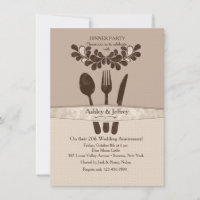 Mr. and Mrs. Utensils Dinner Party Invitation