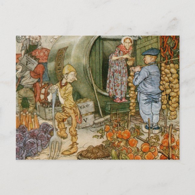 Mr and Mrs Vinegar and English Story Postcard (Front)