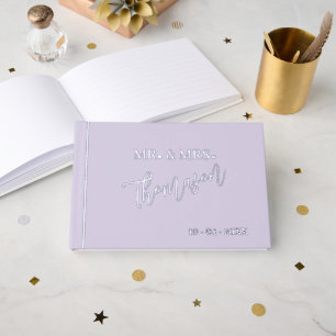 Mr and Mrs Wedding Day Date Gold Guest Book