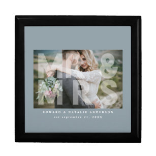 Mr and Mrs wedding photo favor gift Faux Gift Box