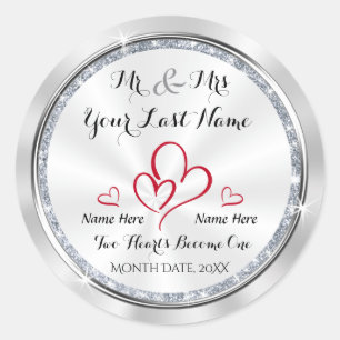 Mr and Mrs Wedding Stickers Personalised