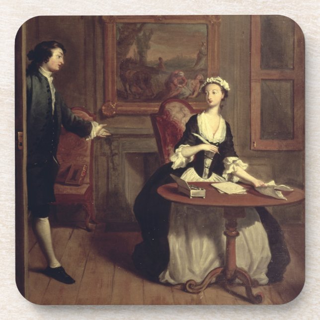 Mr. B. finds Pamela writing, illustration from Ric Coaster (Front)