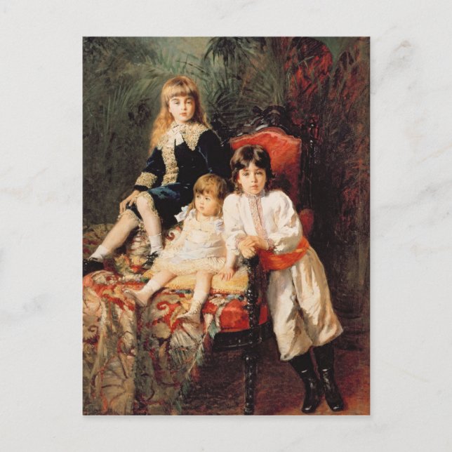 Mr. Balashov's Children, 1880 Postcard (Front)