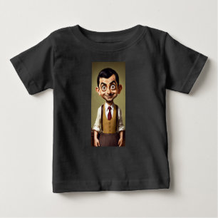 Mr. Bean as a Cute Baby Cartoon Baby T-Shirt