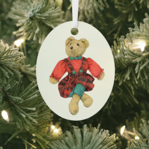 MR. BEAR Metal Oval Ornament