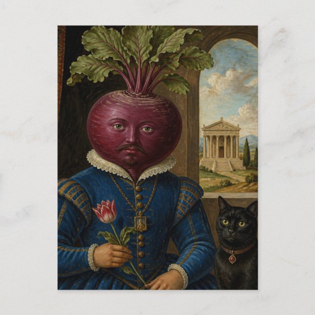 Mr Beet and His Cat Postcard (Front)