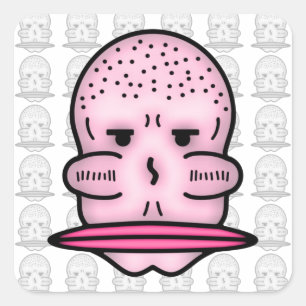 Mr. Big Cheekbones & Even Bigger Mouth v2 Square S Sticker