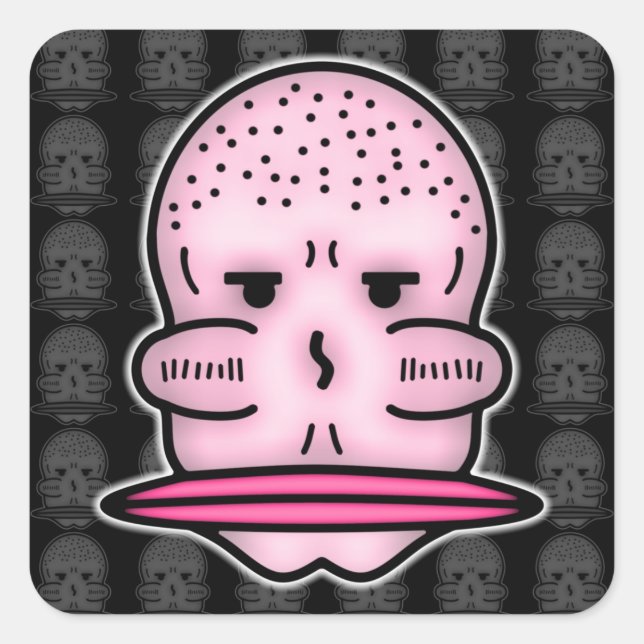 Mr. Big Cheekbones & Even Bigger Mouth v3 Square Sticker (Front)