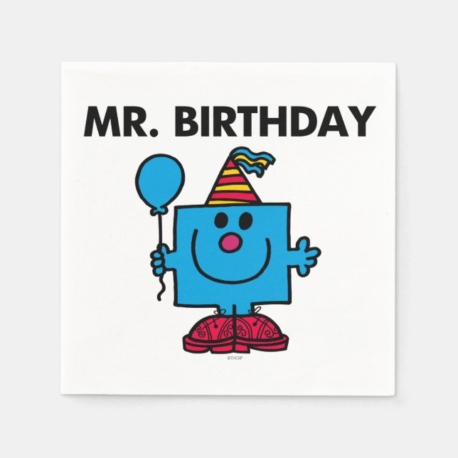 Mr. Birthday | Happy Birthday Balloon Napkin (Front)