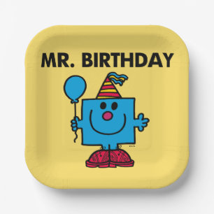 Mr. Birthday Happy Birthday Balloon Paper Plate