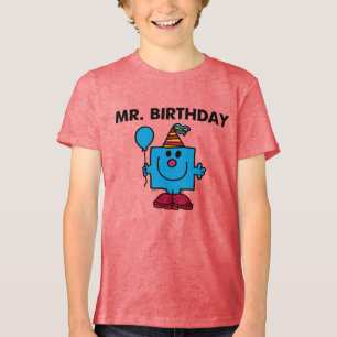 Mr. Birthday   Happy Birthday Balloon Tri-Blend Shirt