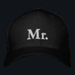 Mr. black and white modern elegant chic embroidered hat<br><div class="desc">Mr. black and white modern elegant chic Embroidered Baseball Cap.
Available in many colours and options</div>