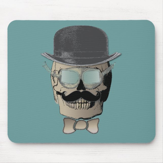 Mr. Bones Steam Punk Time Traveller Mouse Pad (Front)