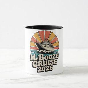 Mr Booze Cruise 2026 Retro Vintage Couples  Mug