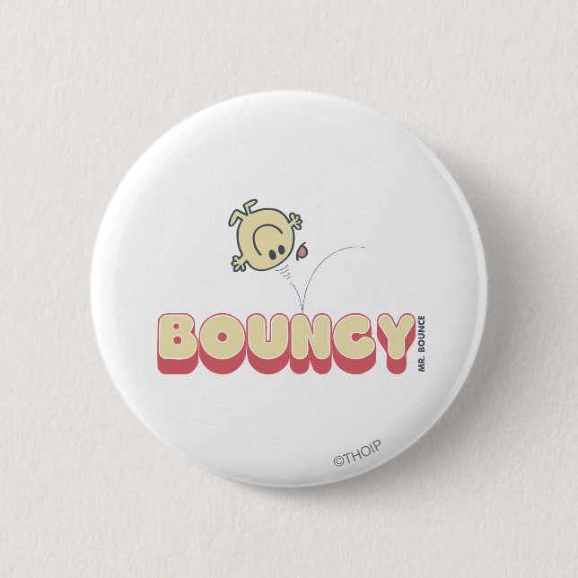 Mr. Bounce Bouncing On His Head 6 Cm Round Badge (Front)