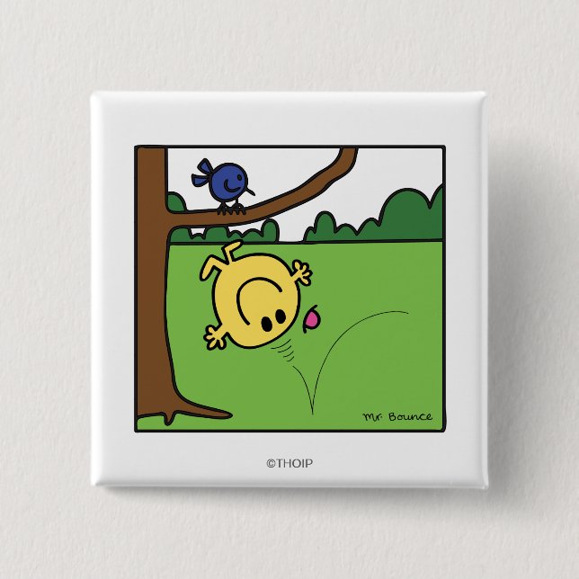 Mr. Bounce In The Park 15 Cm Square Badge (Front)