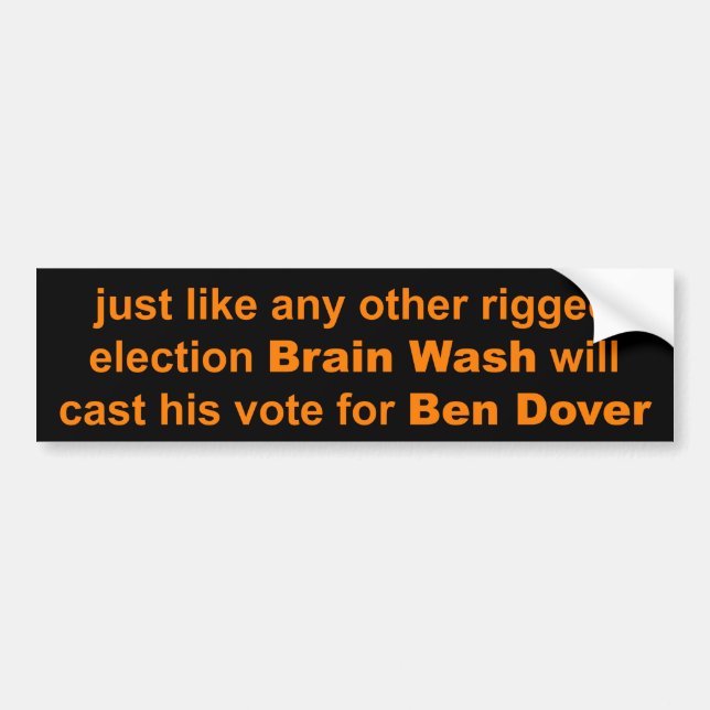 Mr. Brain Wash Bumper Sticker (Front)