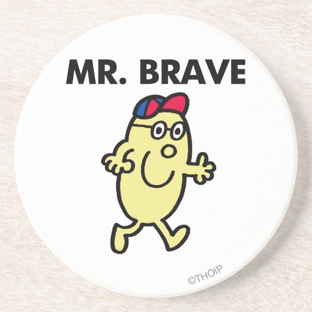 Mr. Brave Waving Hello Coaster (Front)