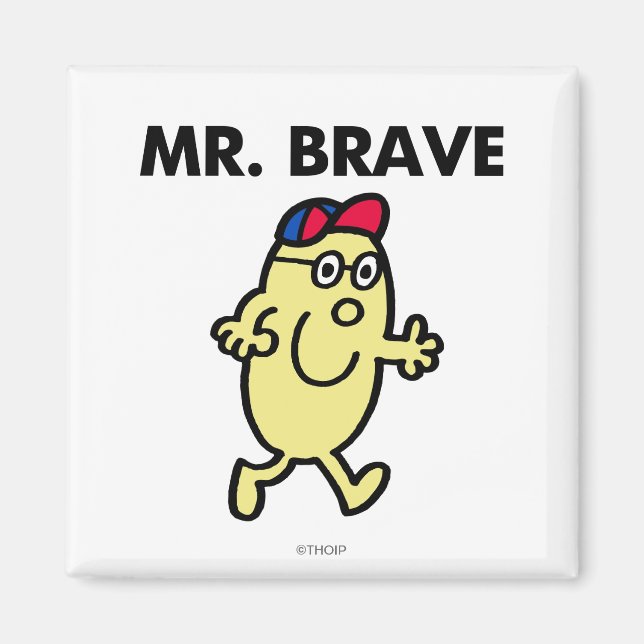 Mr. Brave Waving Hello Magnet (Front)