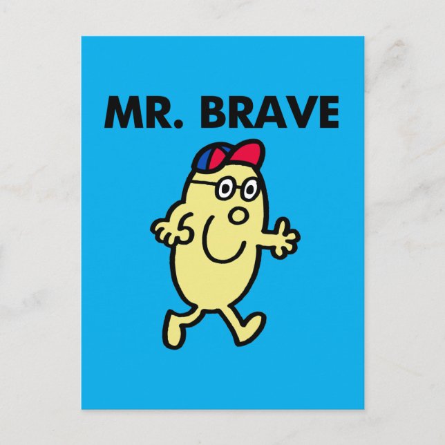 Mr. Brave Waving Hello Postcard (Front)