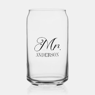 Mr. Bride Groom Wedding Reception Customised Can Glass