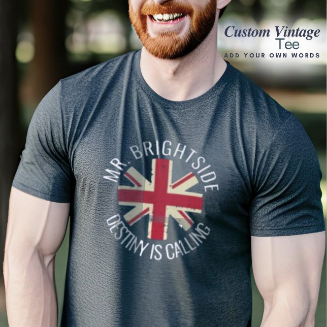 Mr Brightside Custom British Flag T-Shirt Tri-Blend Shirt (Creator Uploaded)